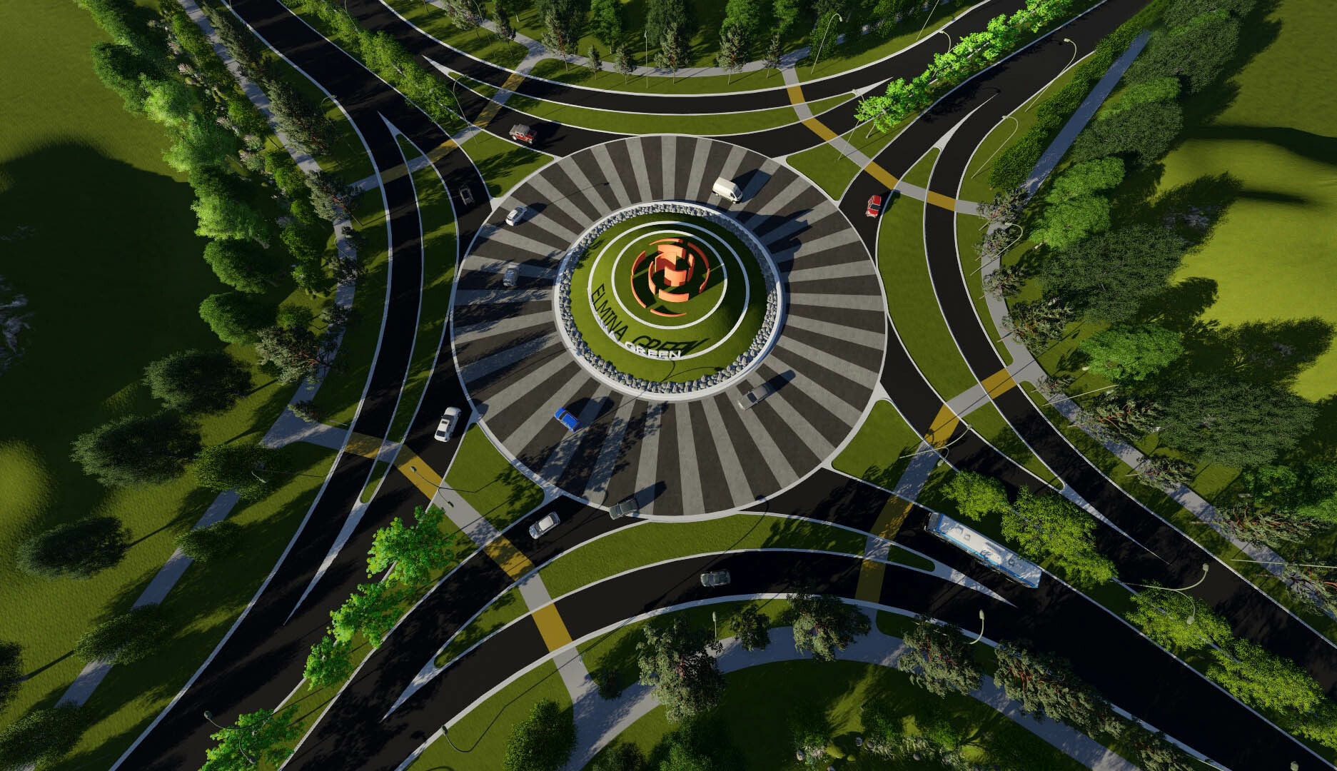 ArtStation roundabout design 1