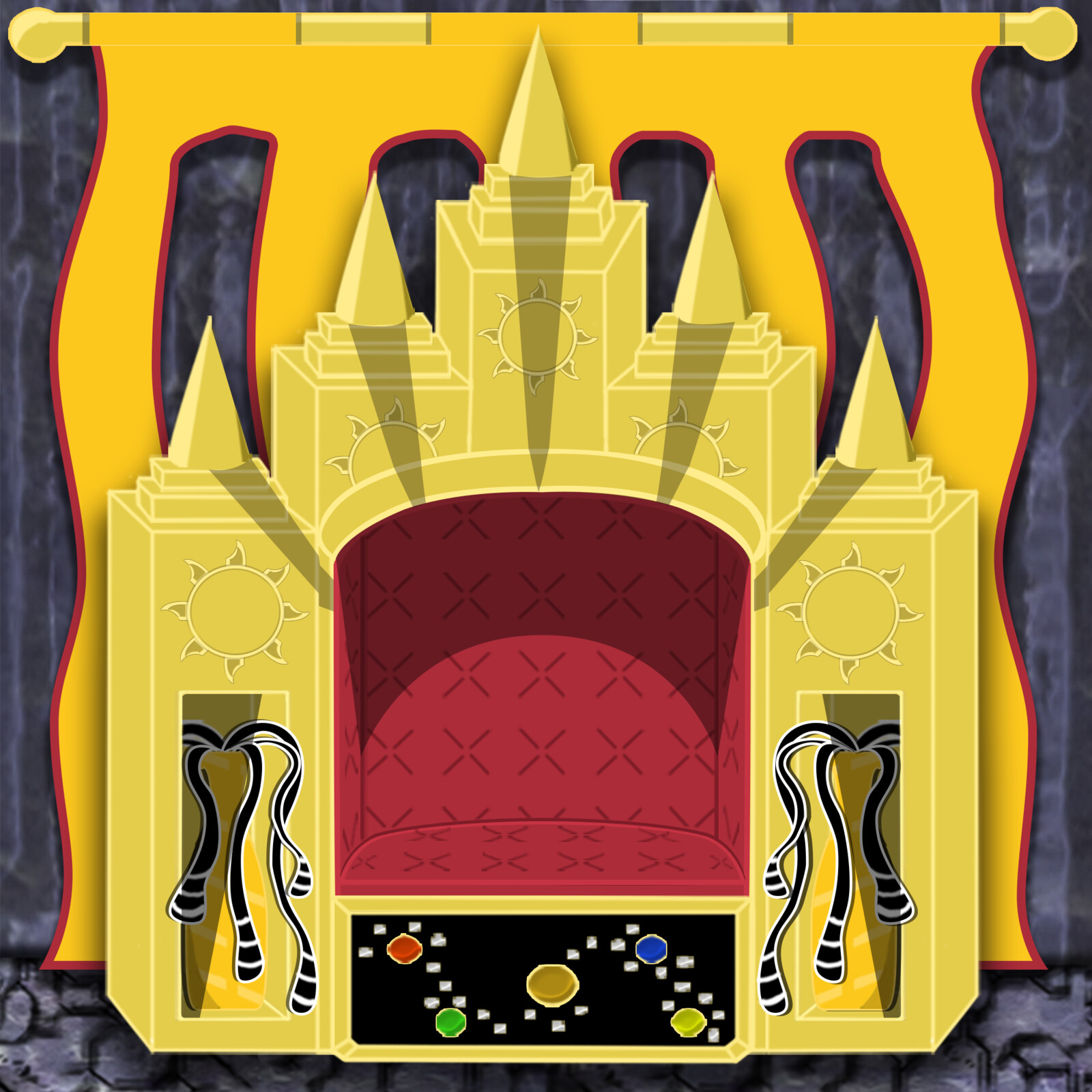 The main throne within the RuMa Temple of Par'N