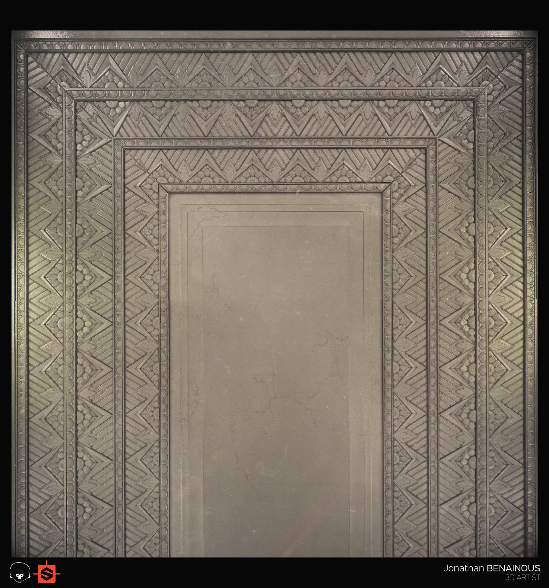 Artstation Substance Signature Art Deco Lobby Ceiling By