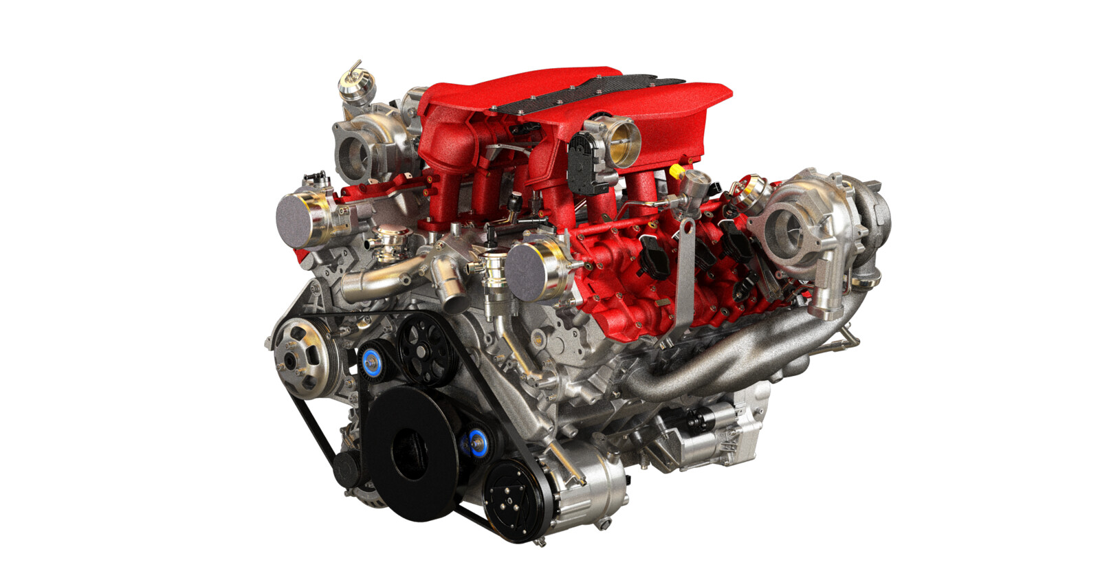 488 GTB V8 Engine - 3d Model