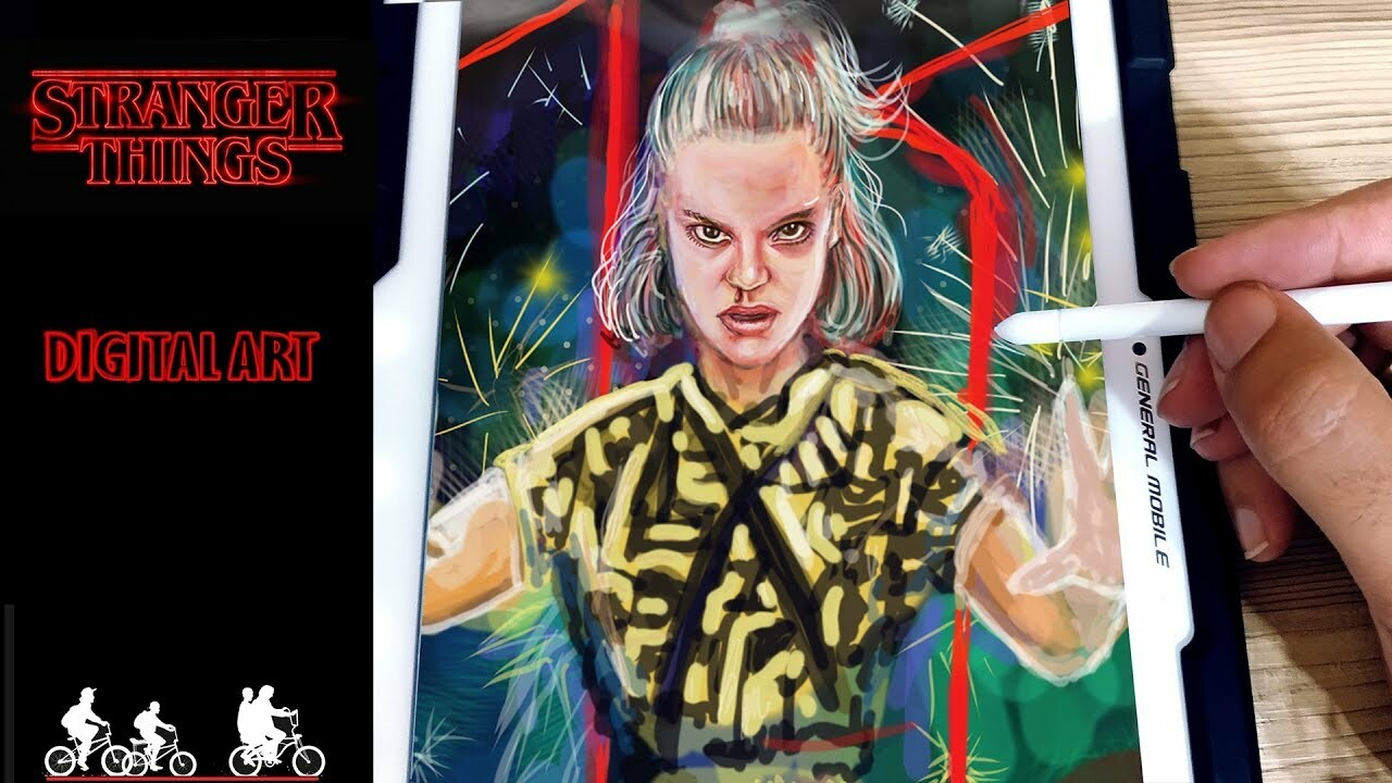 Ucu Ucuna How To Draw Eleven Stranger Things 3 Digital Art Speed Drawing