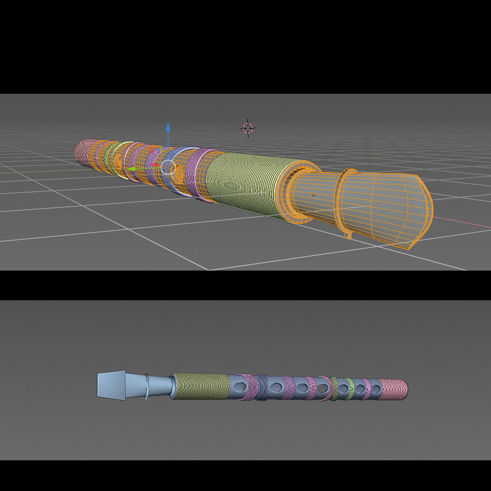 Hichiriki Wireframe and Random Matcap