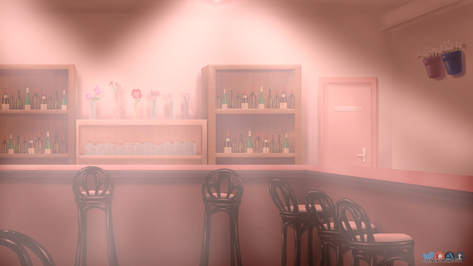 Kitty A. - Café Bouvardie Backgrounds.