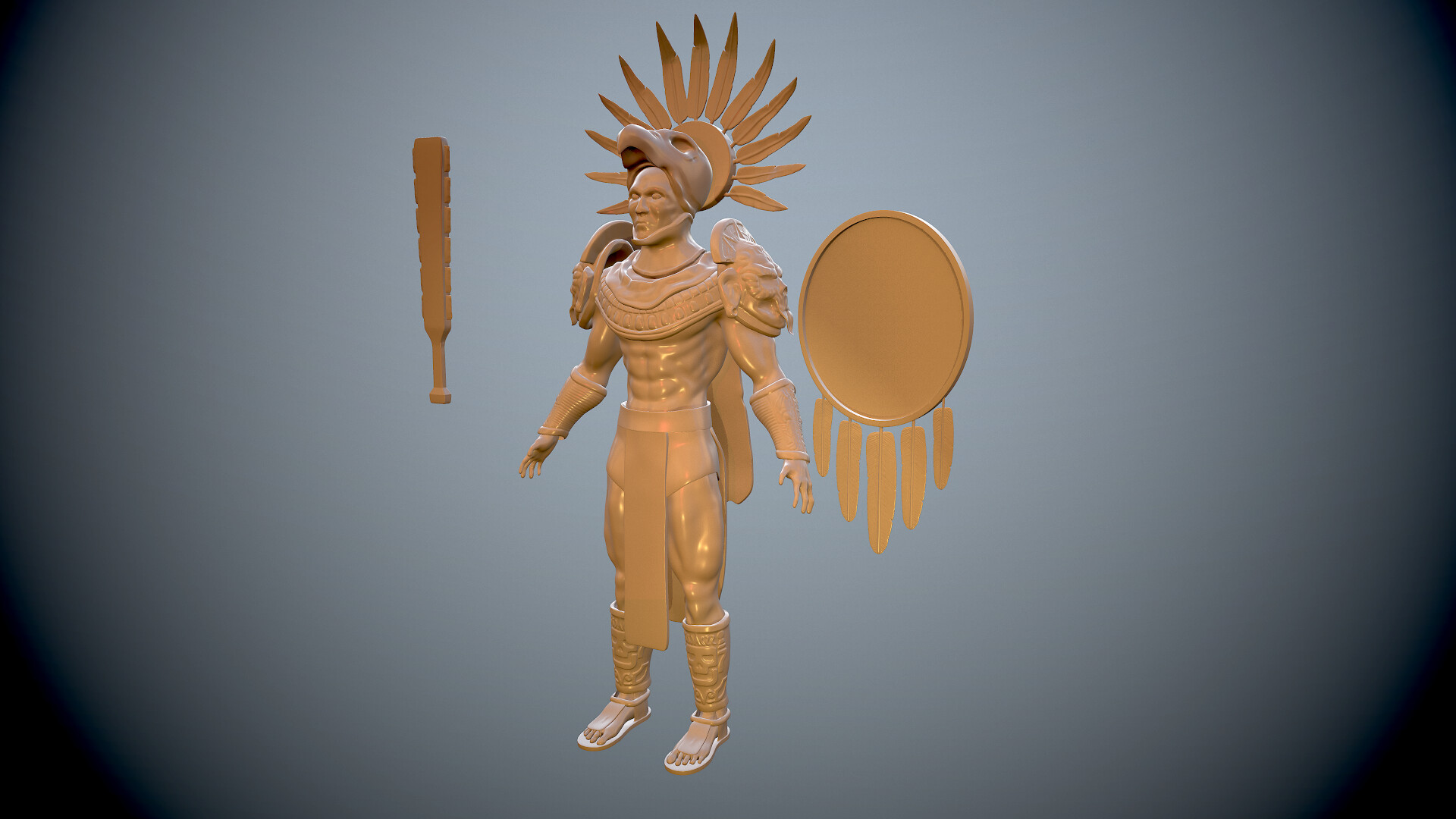 Artstation Aztec Warrior Hasan Ildeniz