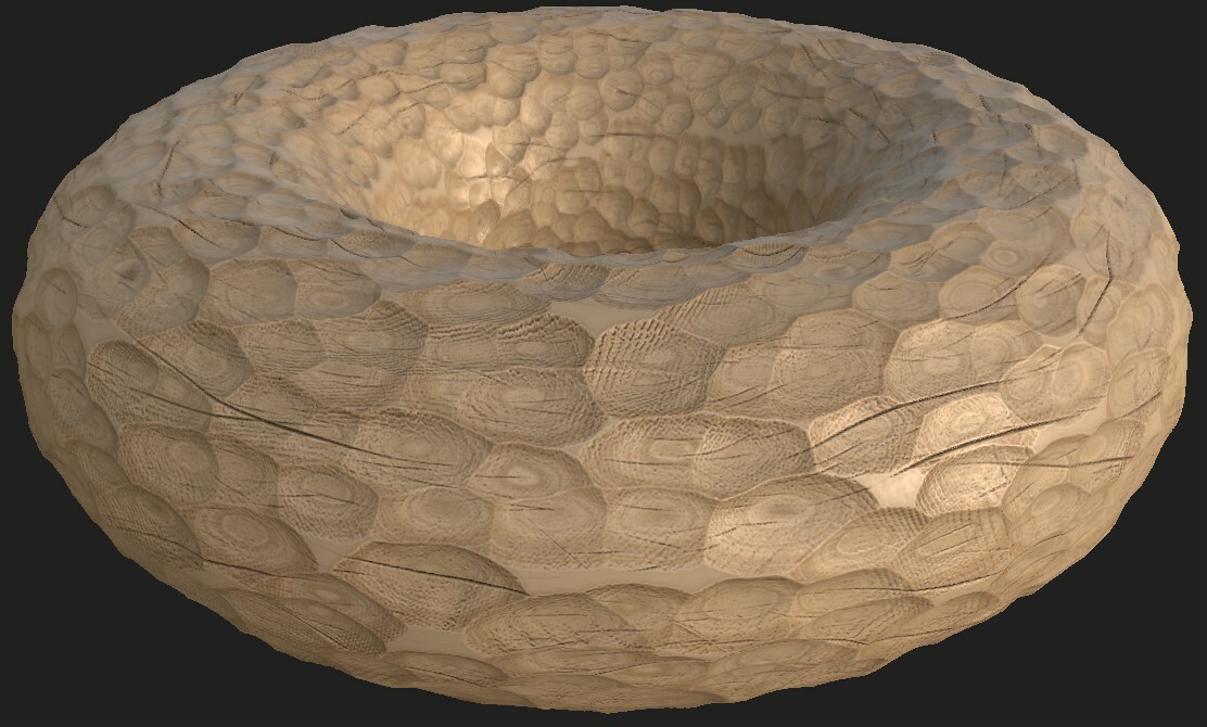 Testing the Chisel material on a Torus directly in Substance Designer