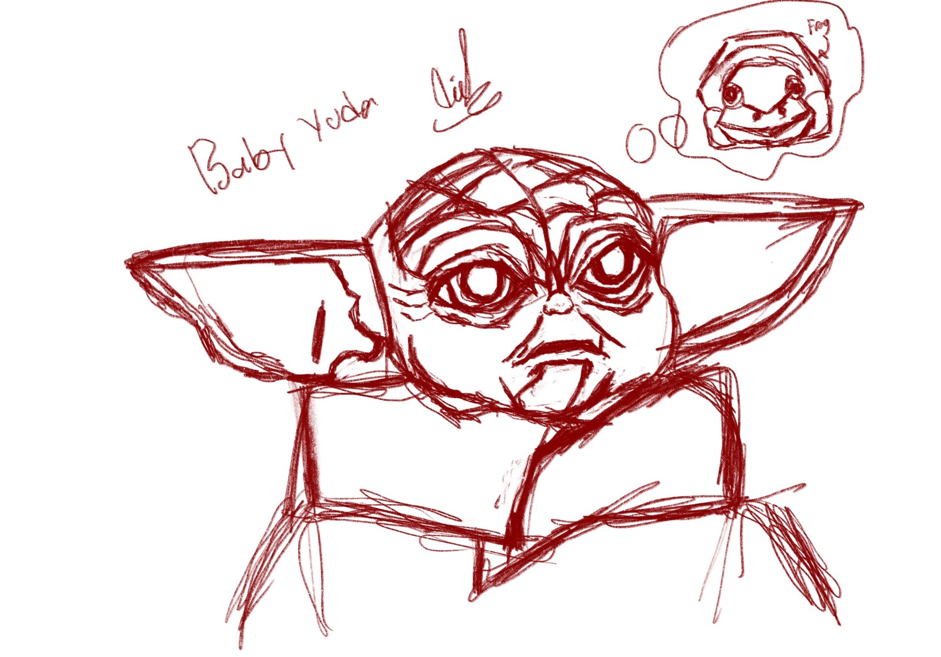 Artstation Baby Yoda Sketch