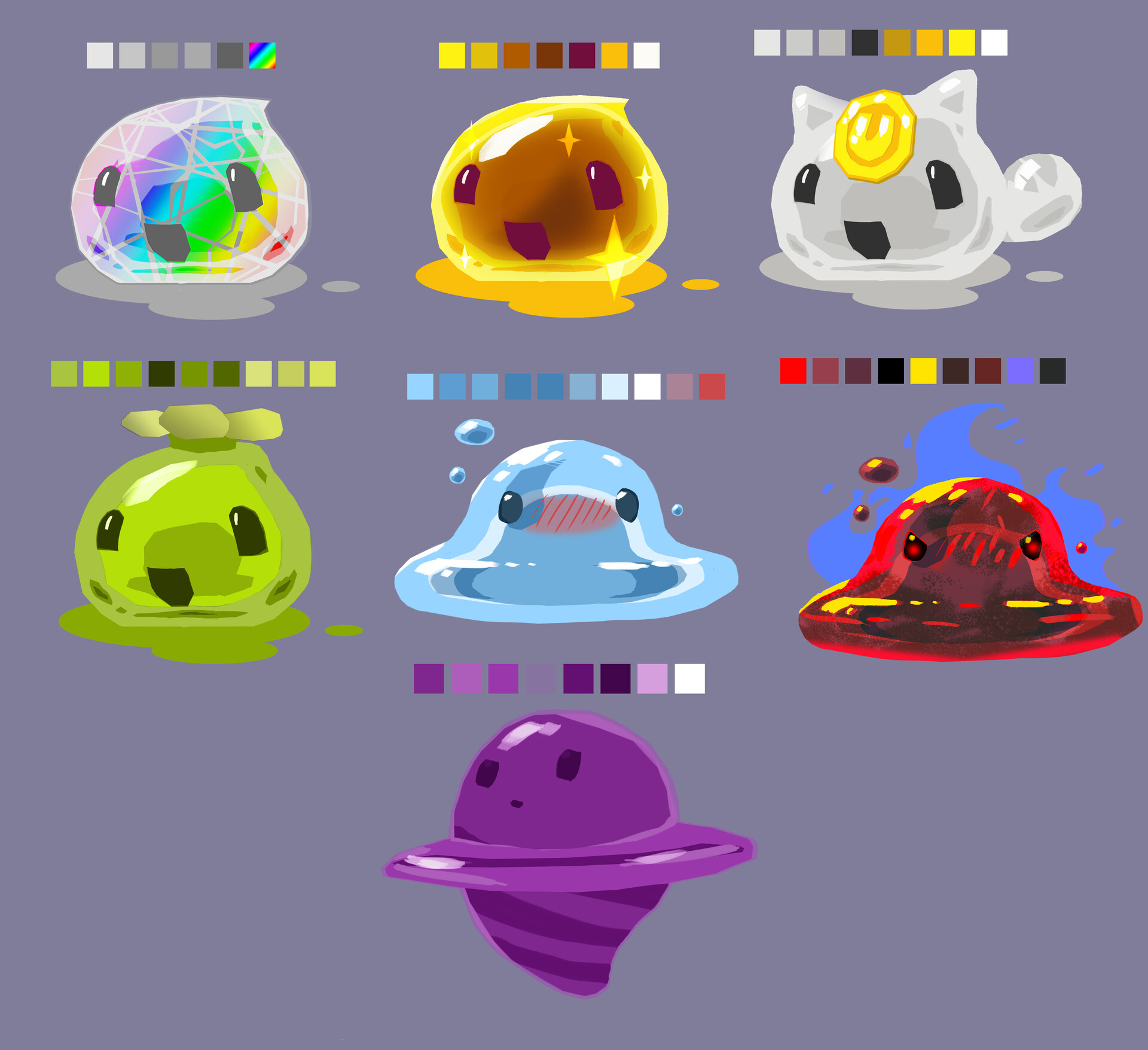 Alexei Shmakov - some another slimes from Slime Rancher (fan palitres)