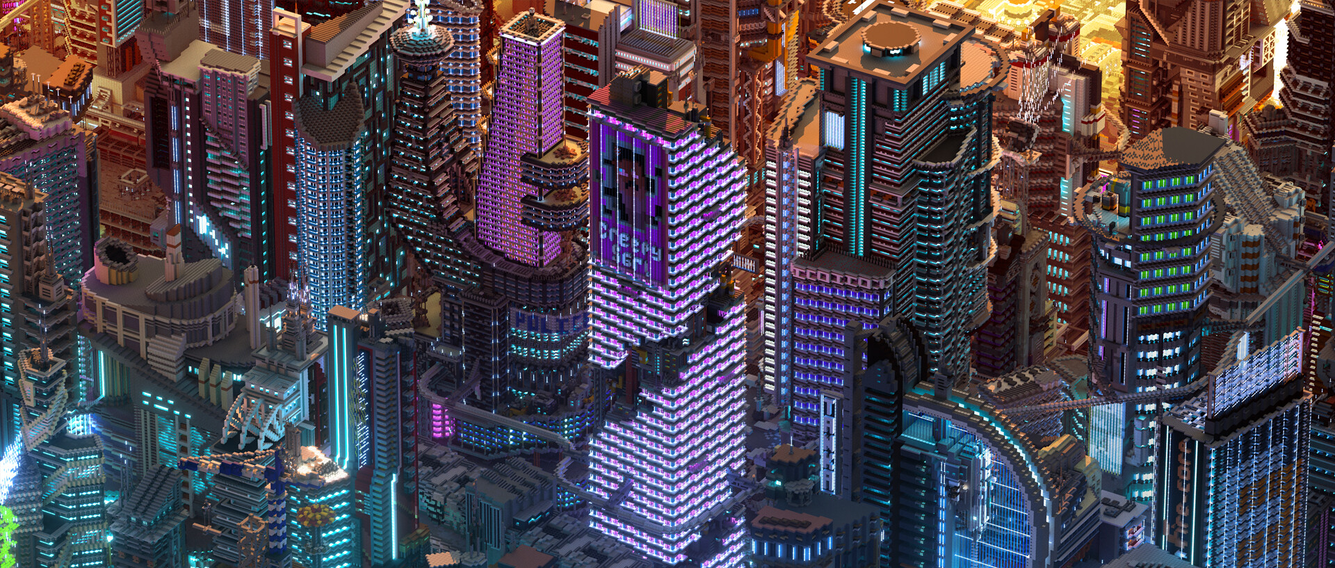 Cyberpunk night city minecraft фото 5