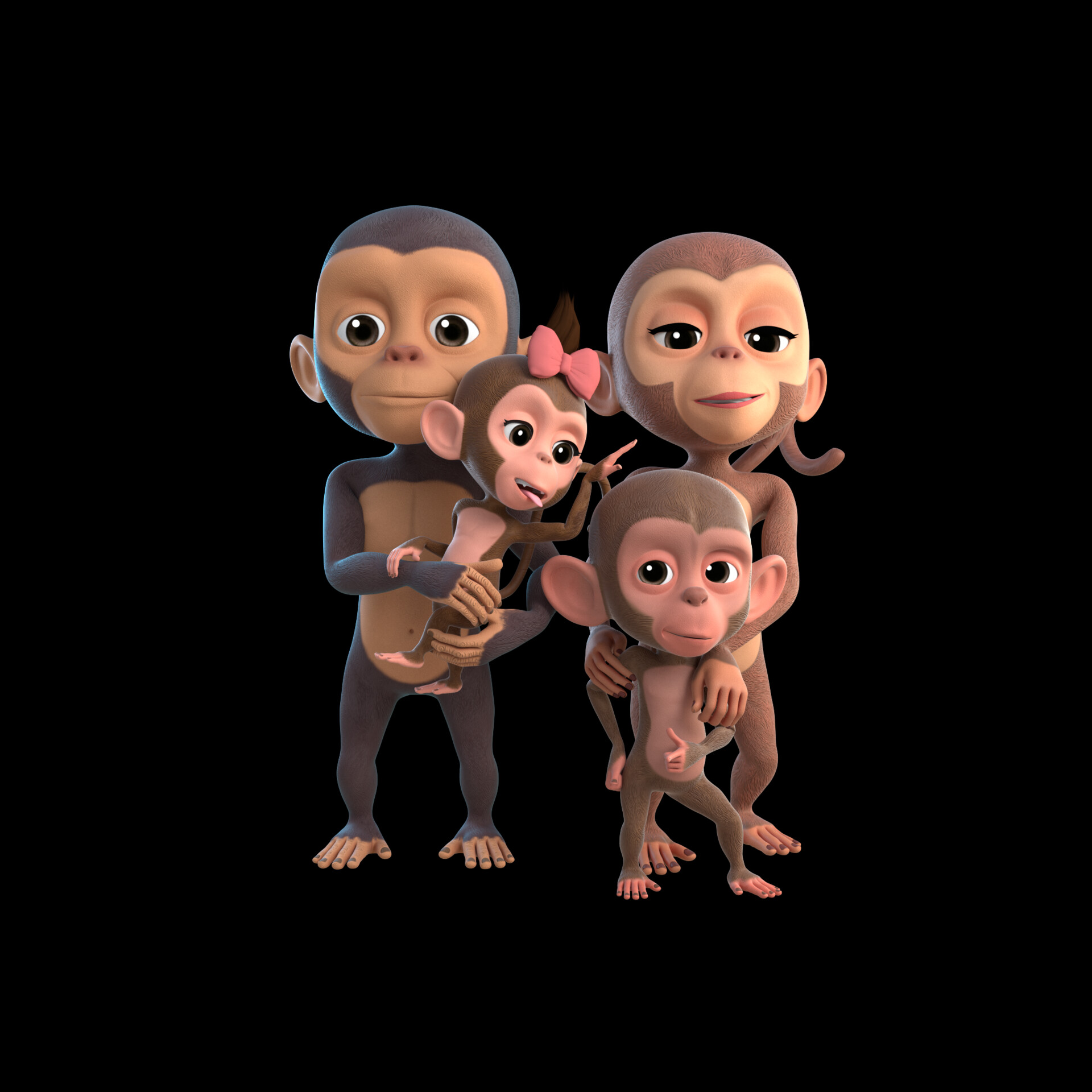 ArtStation - chimp family