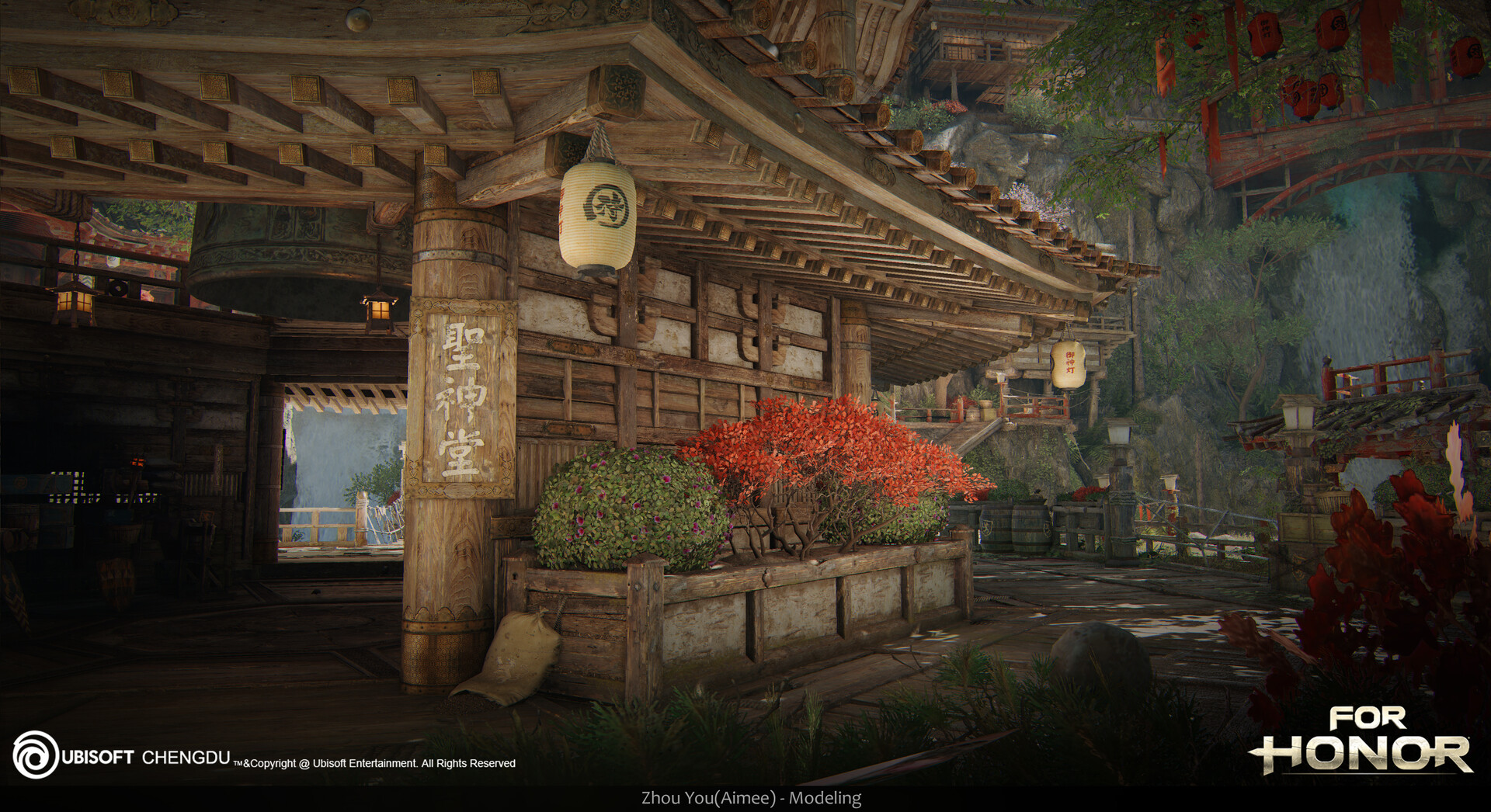 Artstation For Honor Tree Village Modeling Polish Zhou You Aimee