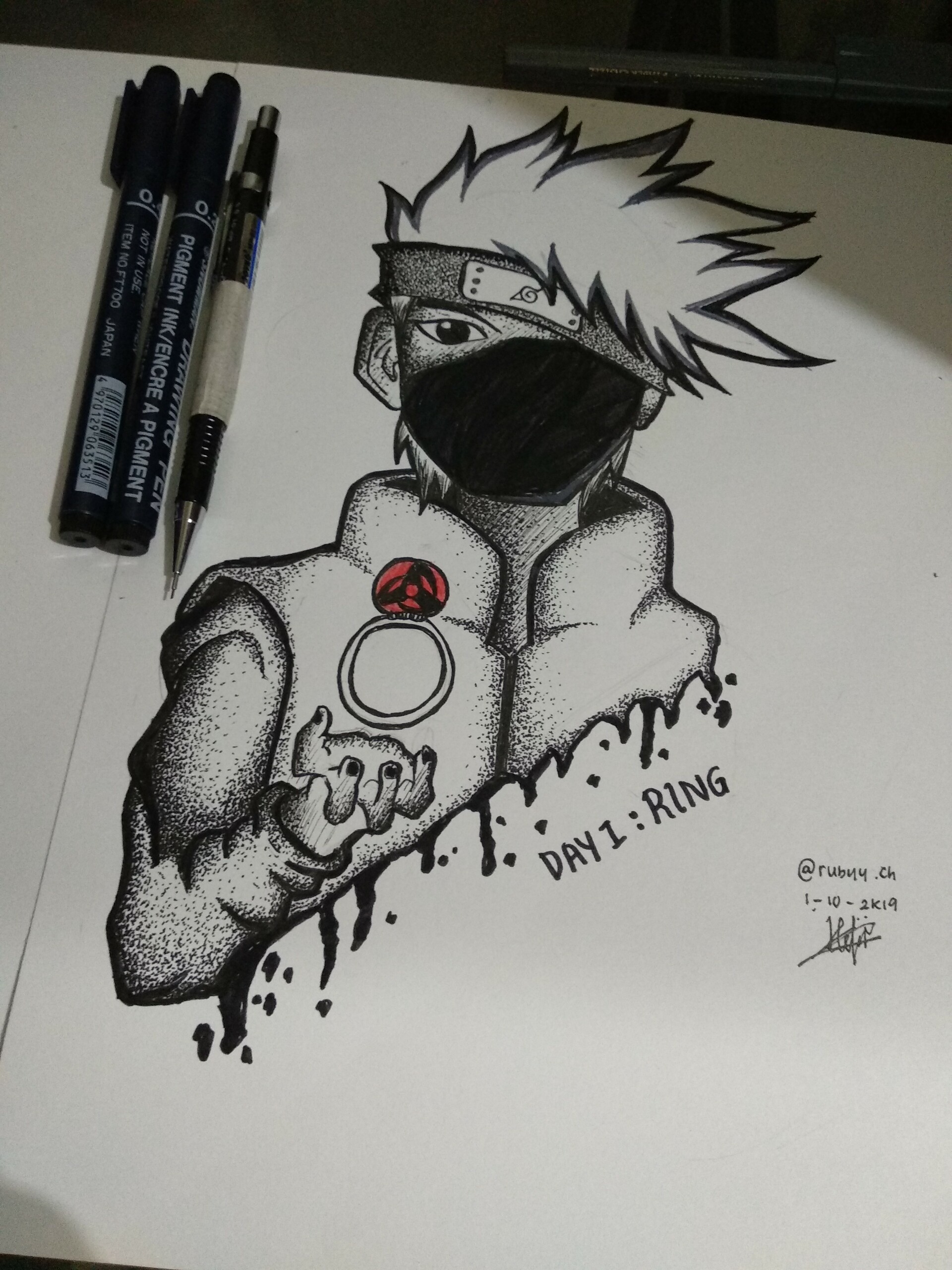ArtStation - Inktober Naruto drawing