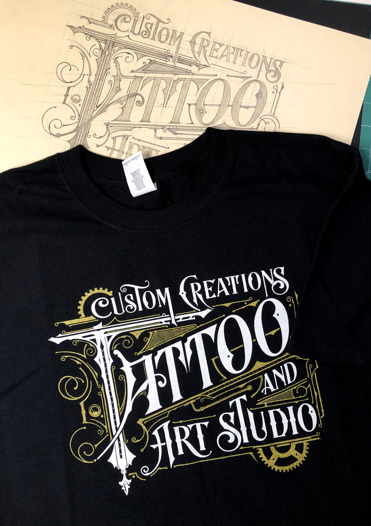 ArtStation Custom Creations Tattoo and Art Studio Logo