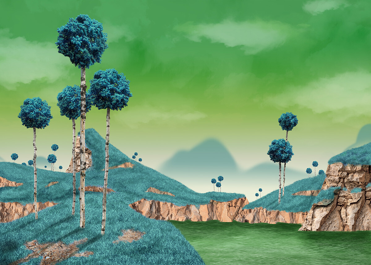 Artstation Namek Landscape David Abos
