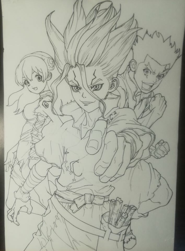 Get Wallpaper Artstation Wip 1 Dr Stone Anime Draw Hue HD