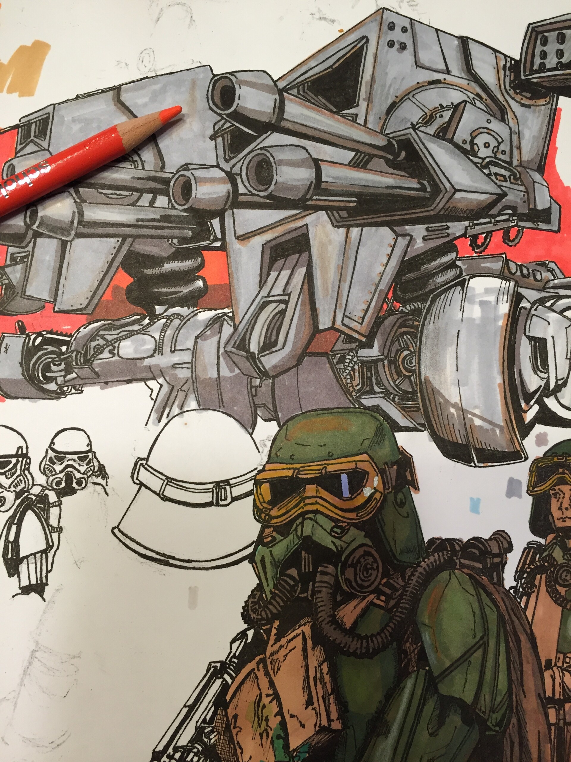 Posca Colored Pencils Artwork Star Wars The Emperor's Royal Guard — The Art  Gear Guide