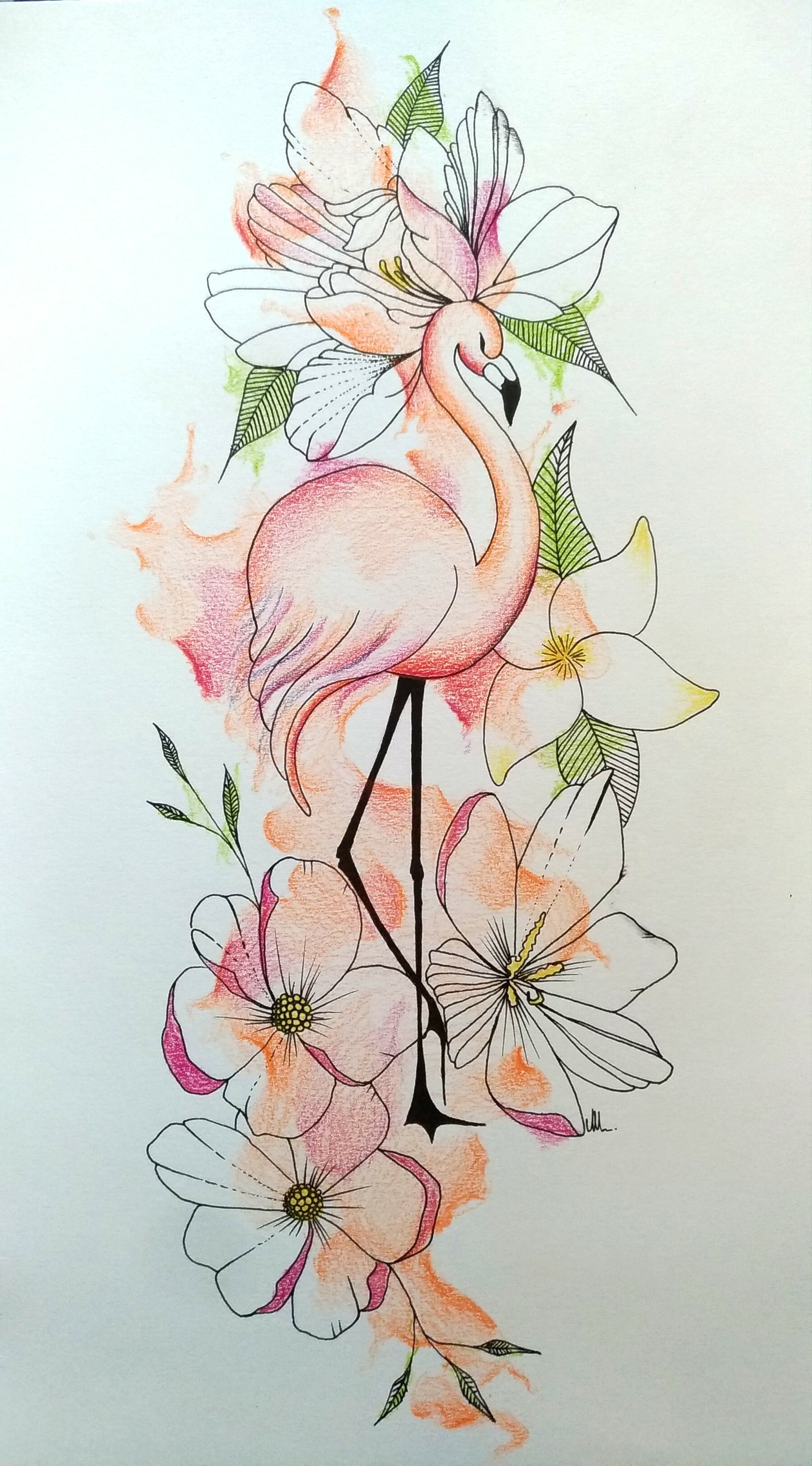 100,000 Flamingo tattoo Vector Images | Depositphotos