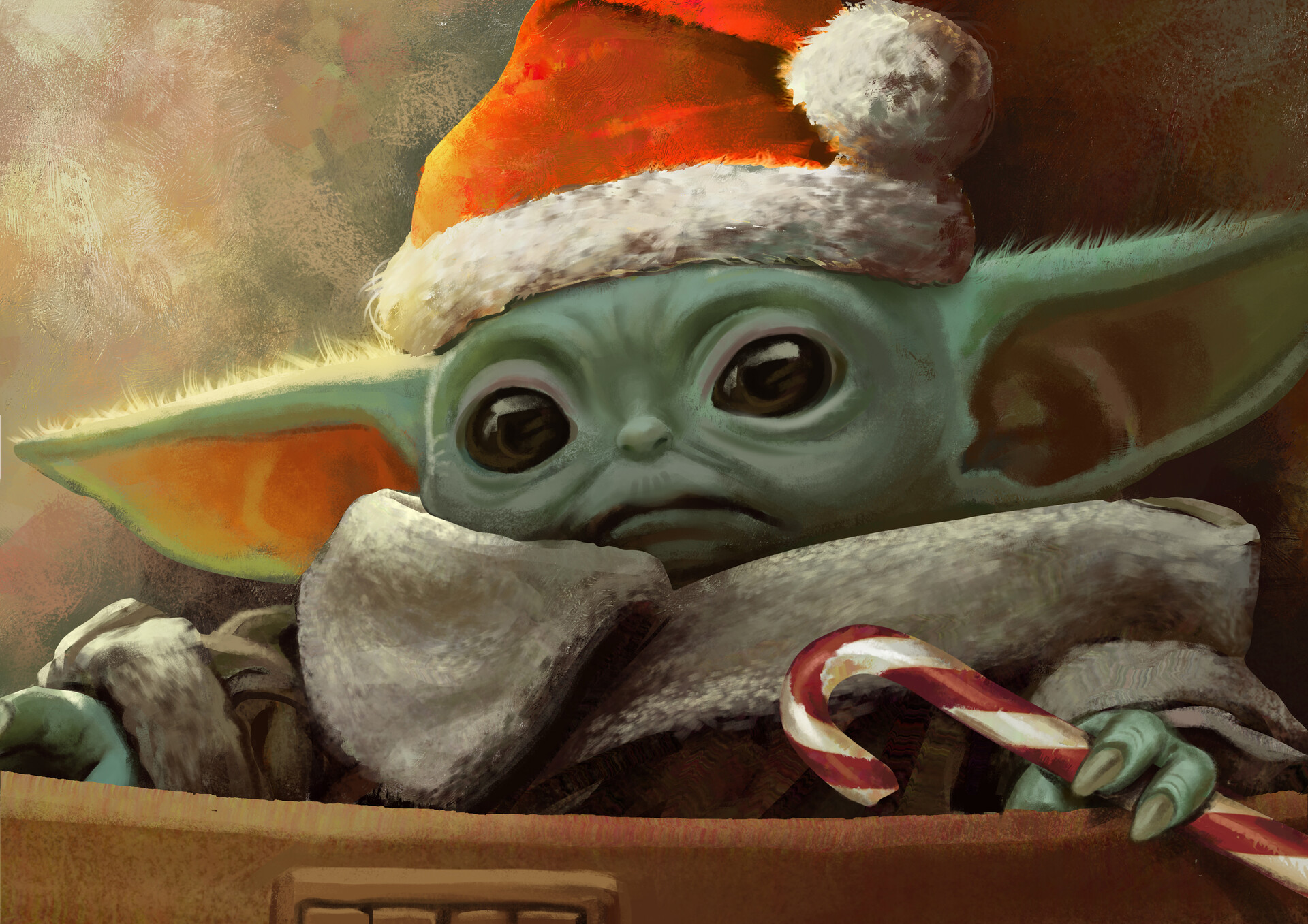 ArtStation - .:Baby Yoda Christmas:.