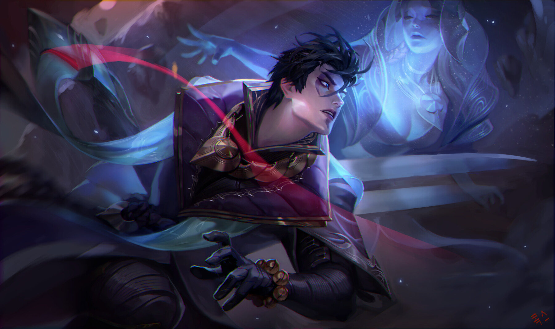 ArtStation - League of legends Aphelios fan art, coax 콕스