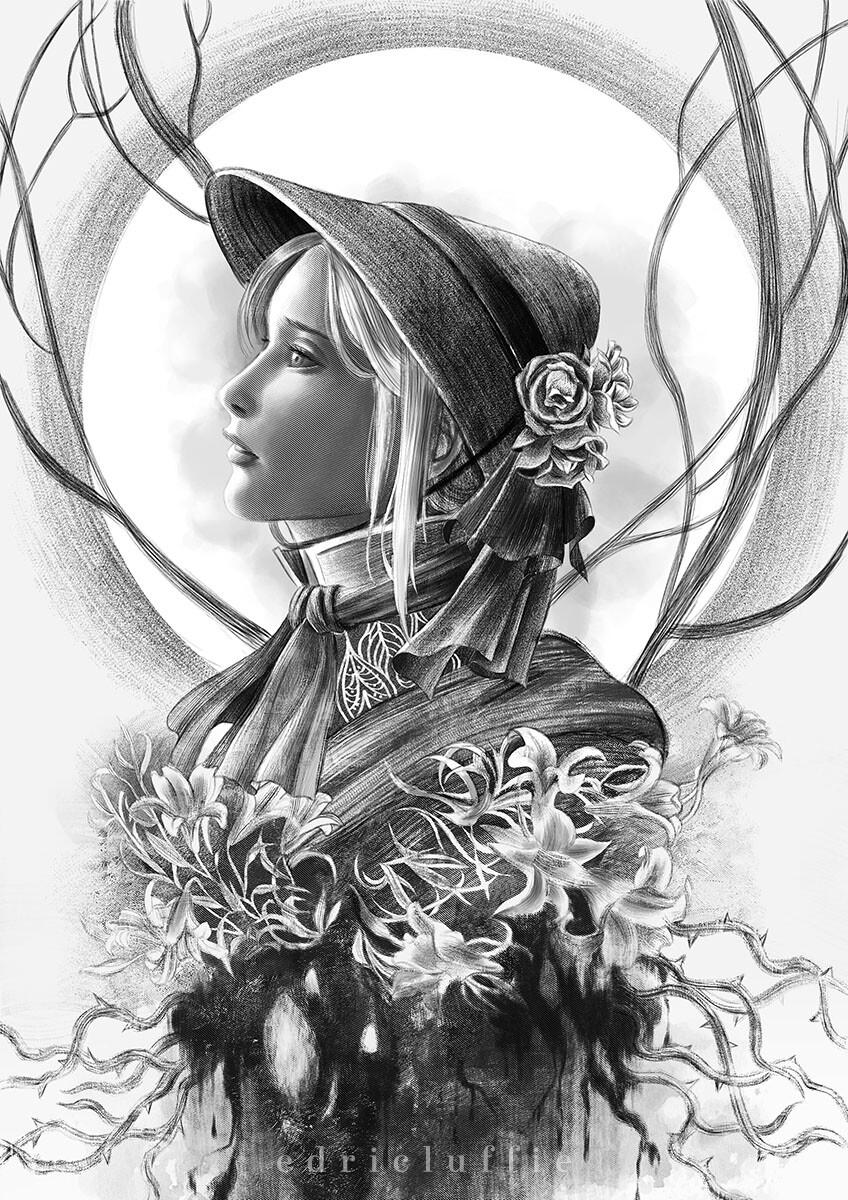 Edric Luffie - Bloodborne - Doll of Maria, image size:848x1200