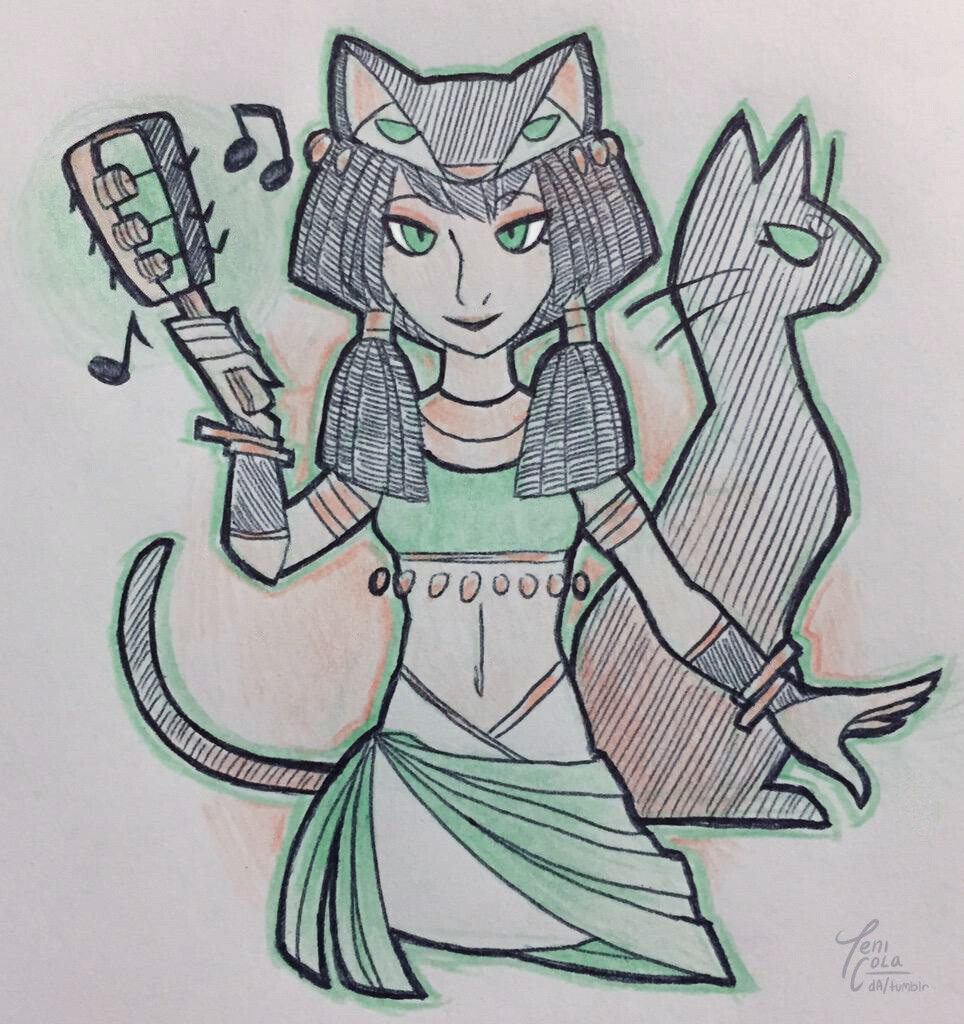 BASTET -- The Goddess of Cats, joy, music, and dance. 