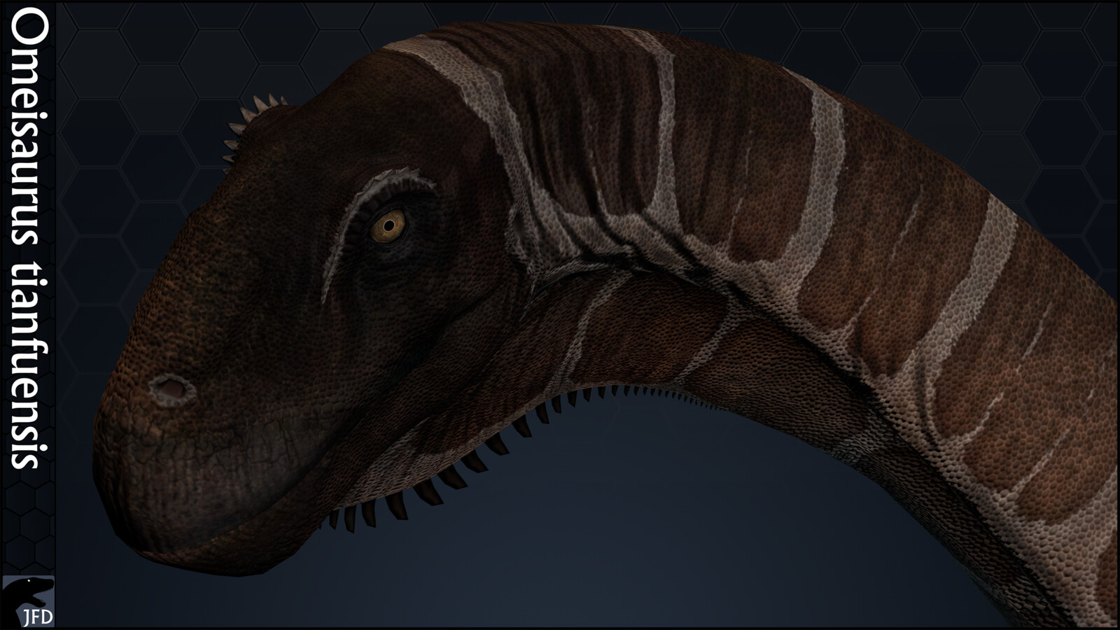 Omeisaurus tianfuensis head full render.