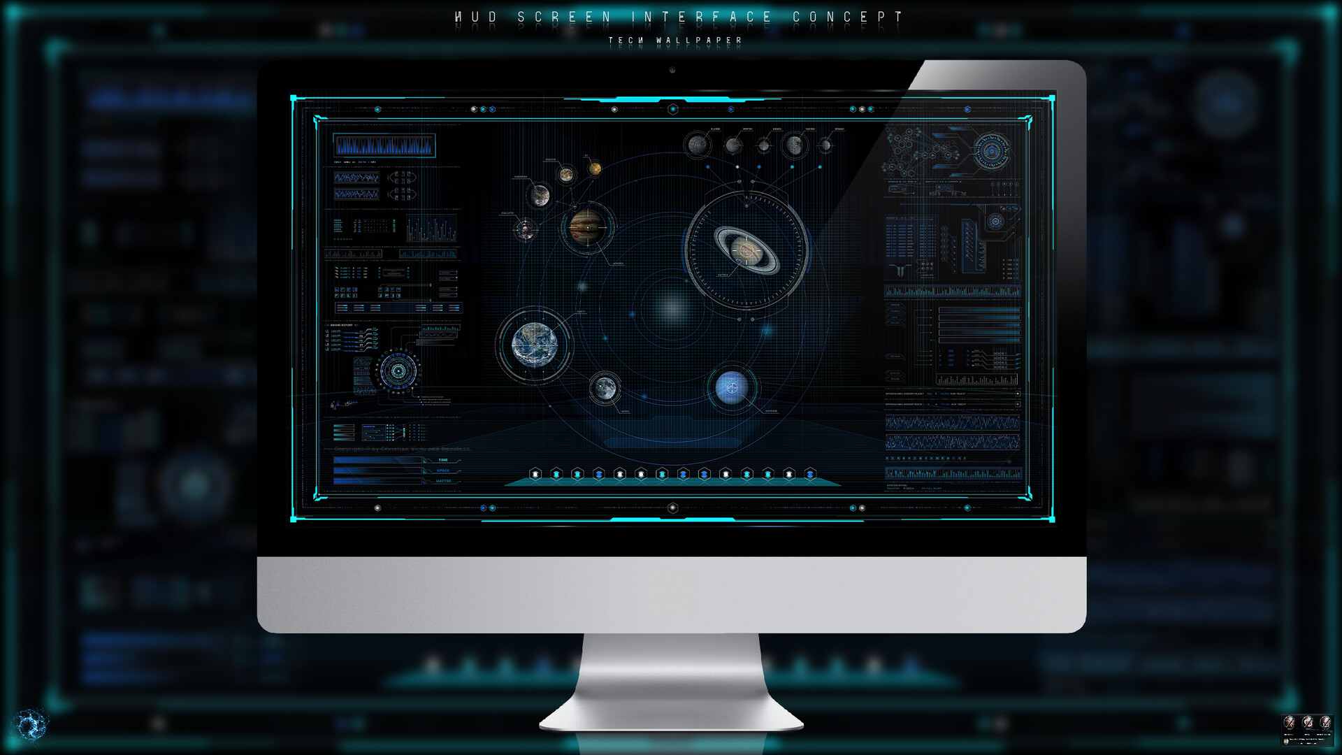 Artstation Sci Fi Tech Hud Screen Interface Concept Wallpaper
