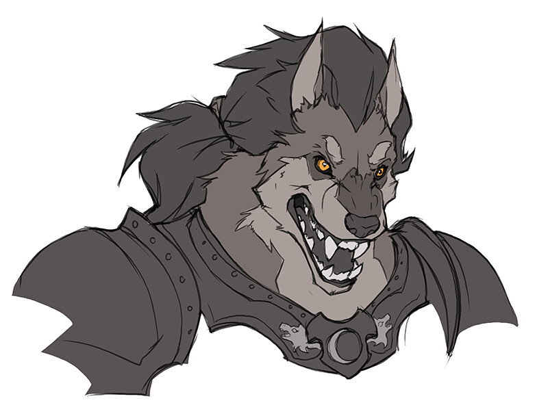 werewolf warrior drawings