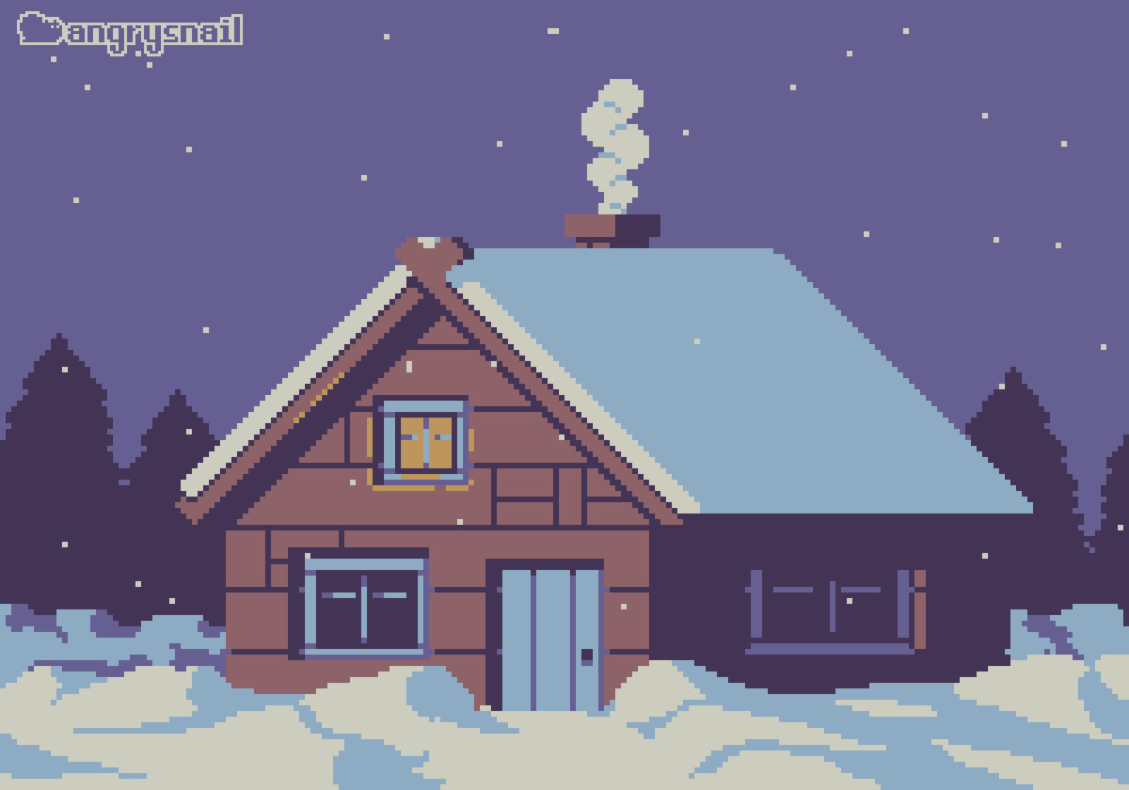 Pixel art snow