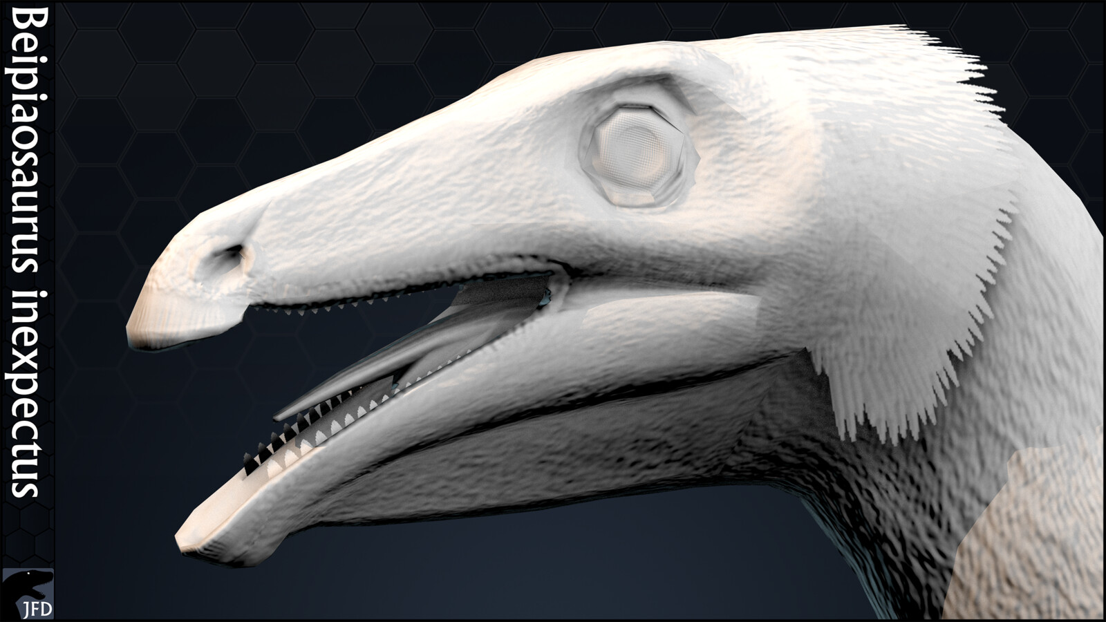 Beipiaosaurus inexpectus head normal map render.