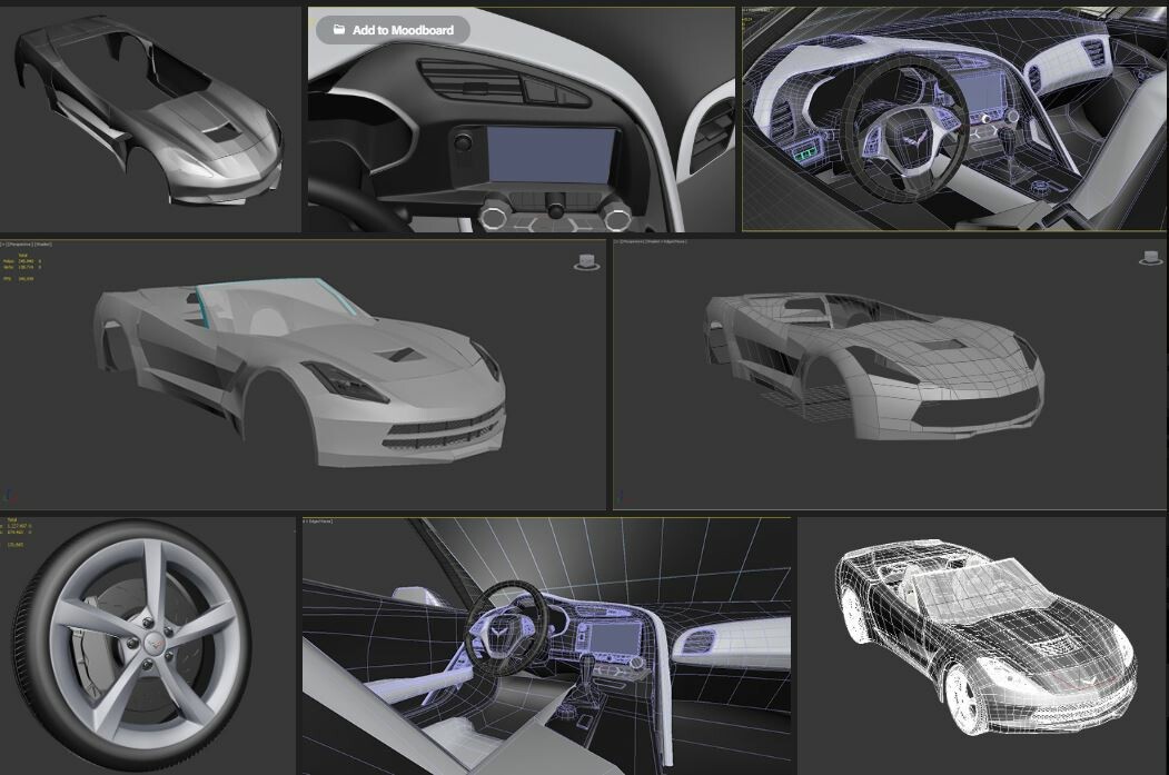 THIS IS MY WIP MODELING OF CORVETTE STINGRAY CONVERTIBLE 