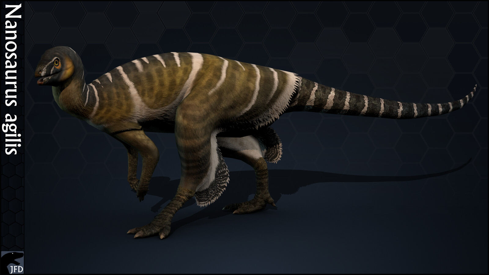 Nanosaurus agilis full body render.