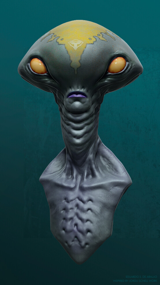 Artstation Jordu Schell Alien A Sculpt And Workflow Study From Rafa Souza S Academy Classes Eduardo S De Araujo