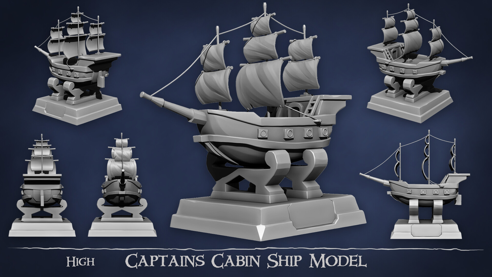 Artstation Sea Of Thieves Captains Cabin Ship Model Christian