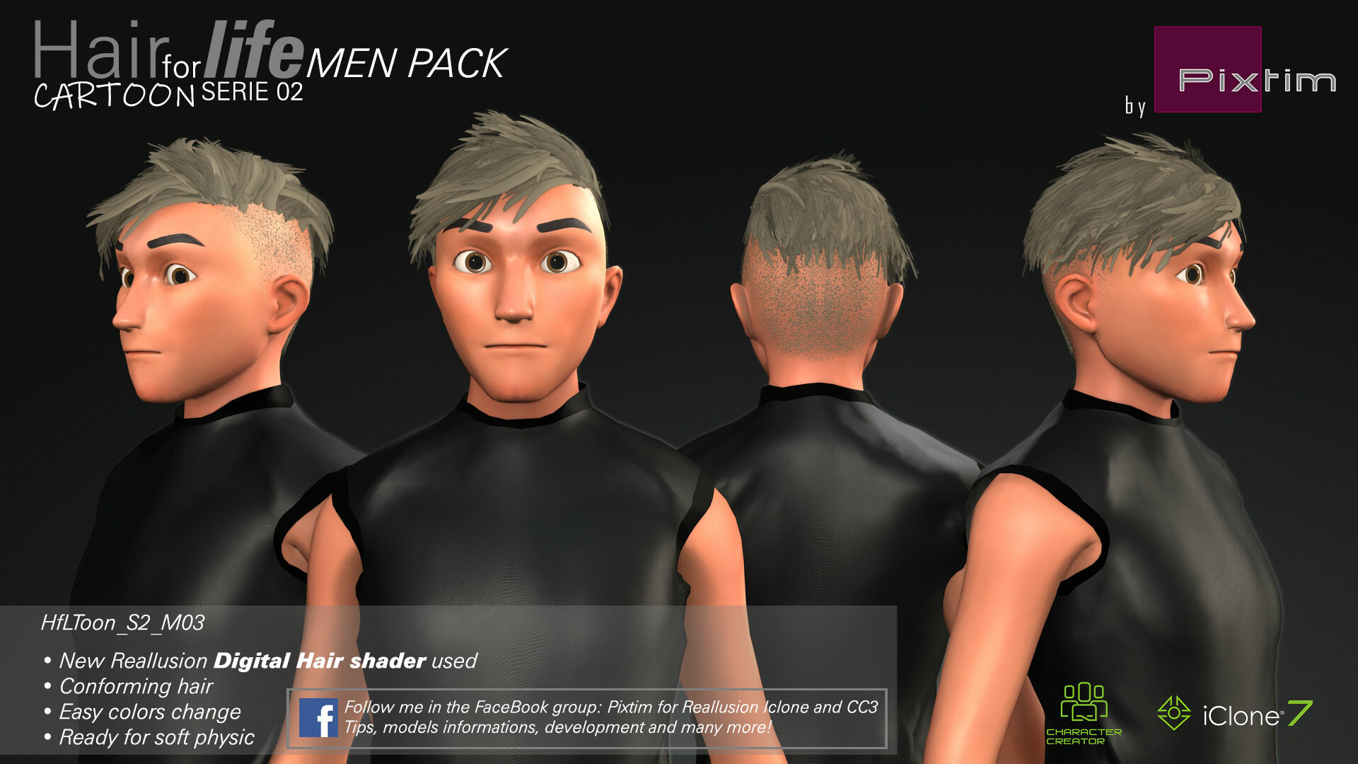 Artstation Haircut Packs For Reallusion Iclone 7 And Character