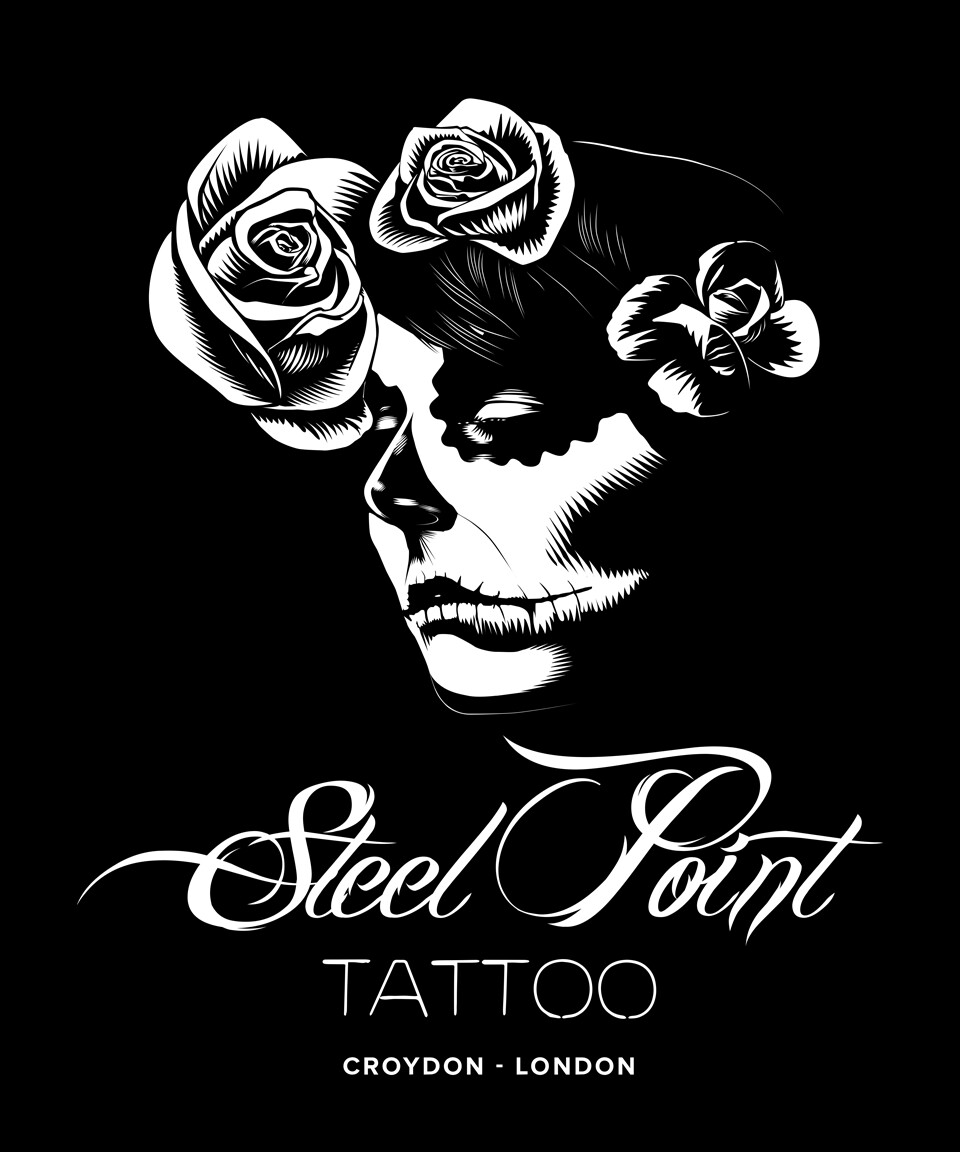 2018 - Steel Point Tattoo Studio, T Shirt Design