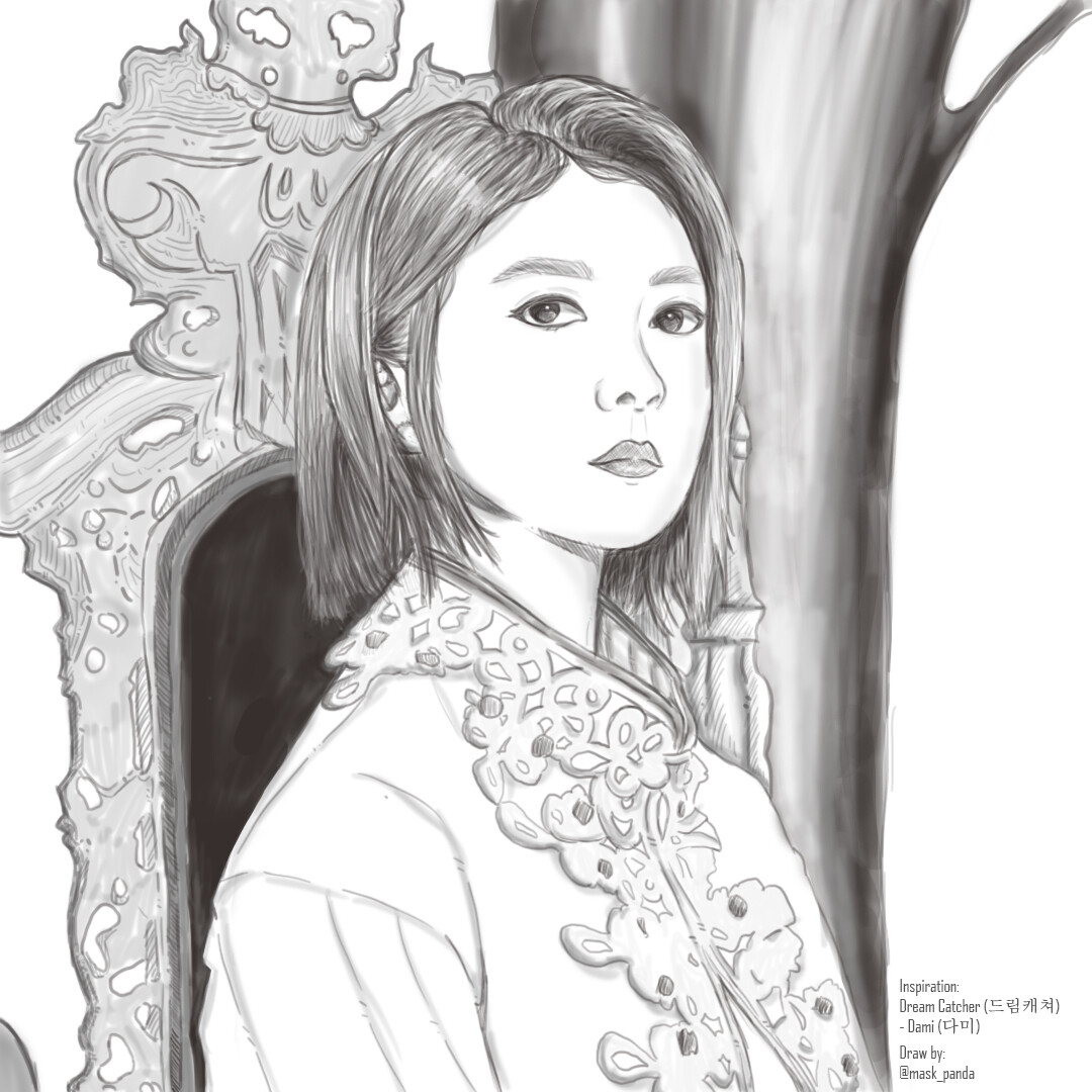 Mask Panda Sketch Dream Catcher Dami