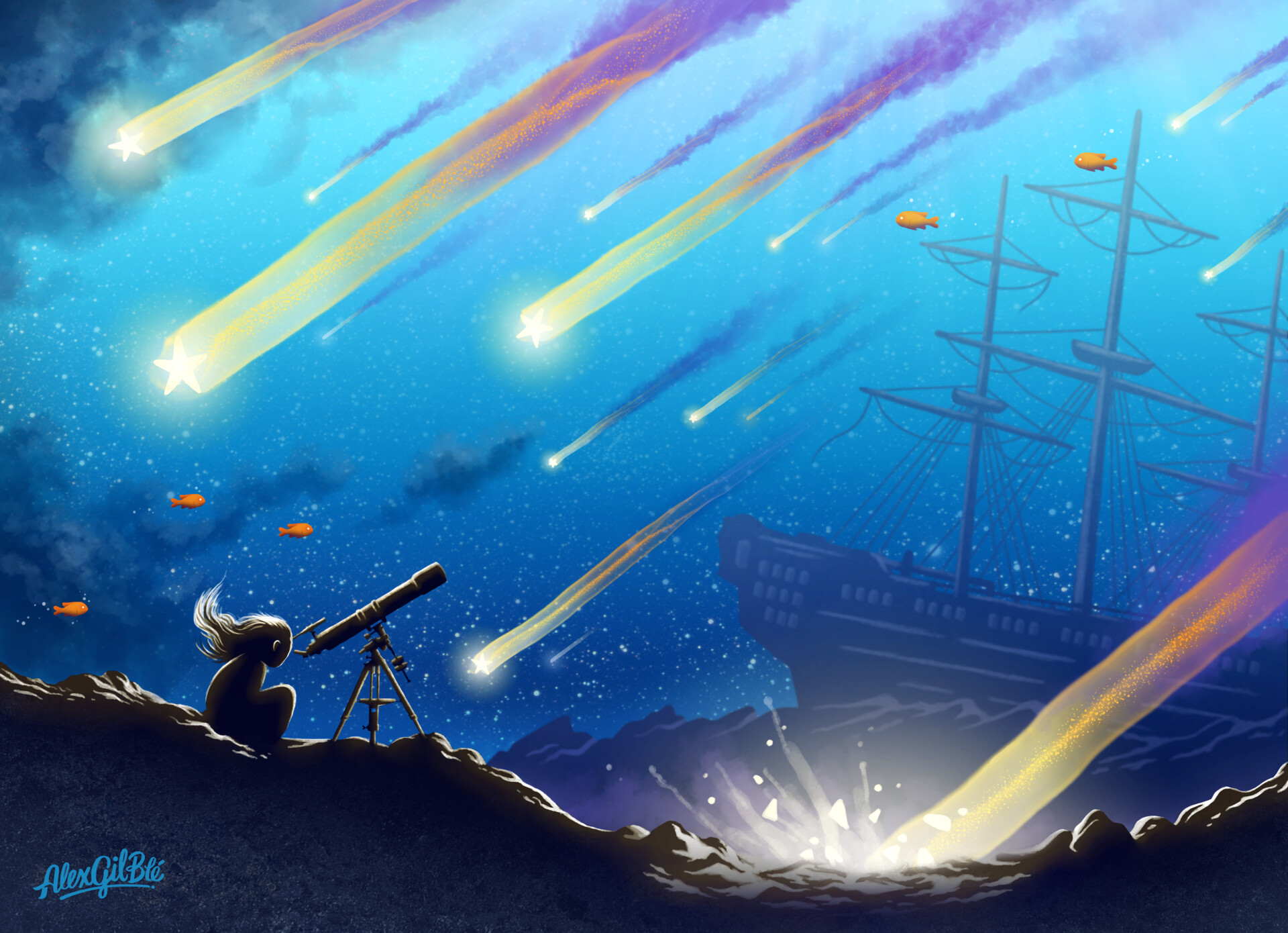 ArtStation Shooting Starfish