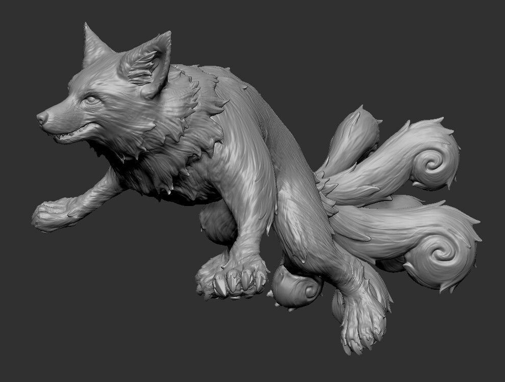 Artstation Artio Kitsune Skin Bear Form Smite Shane Beucler