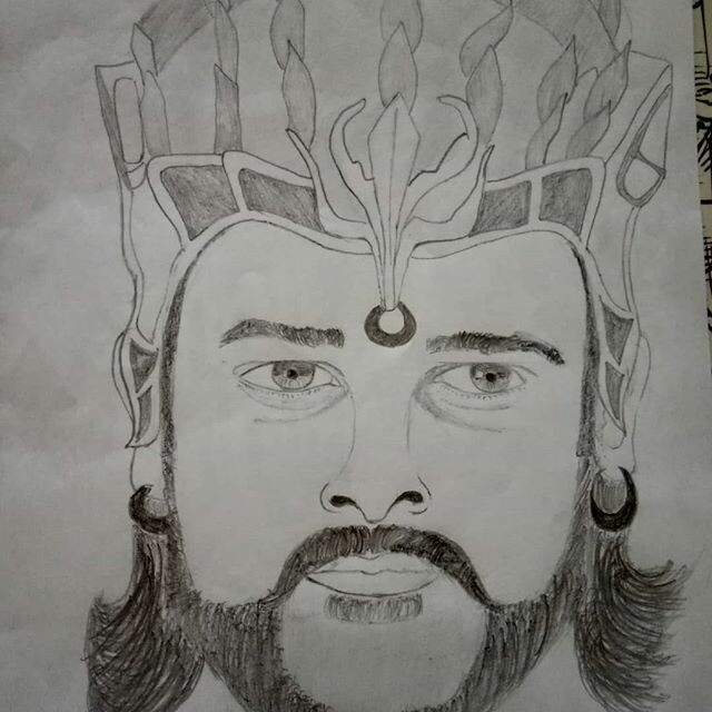 SUMEDHPIC: STEPS TO DRAW BAHUBALI