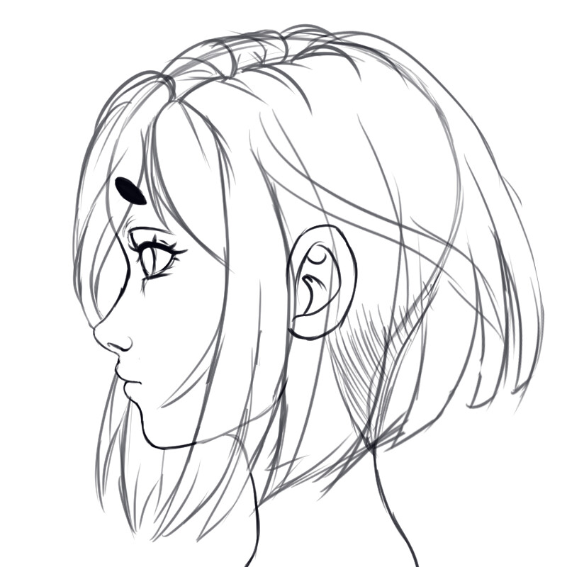 Lauren Myers This profile view is of a beautiful female's face and i guide you. none