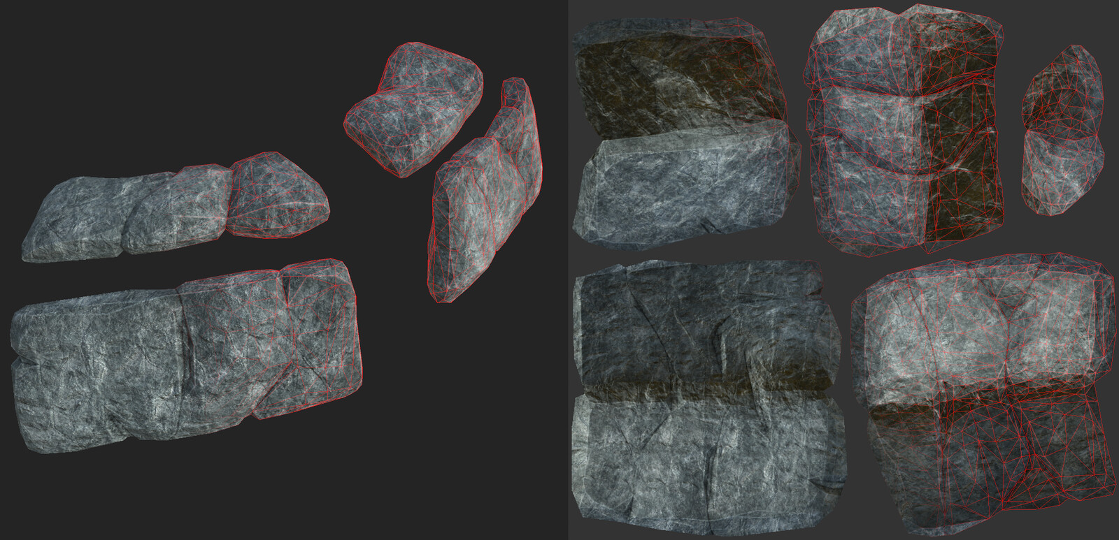 Rock material built in substance painter.