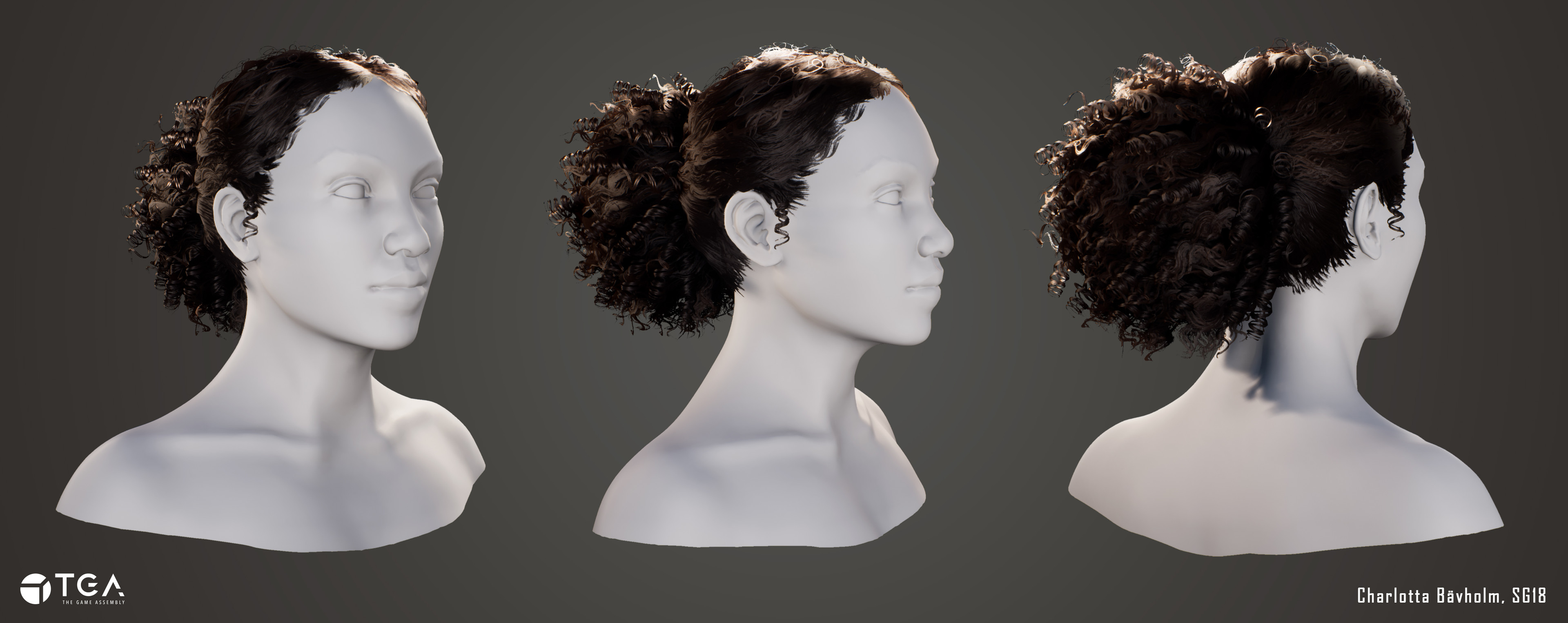 Real-time 3D hair rendered in Unreal