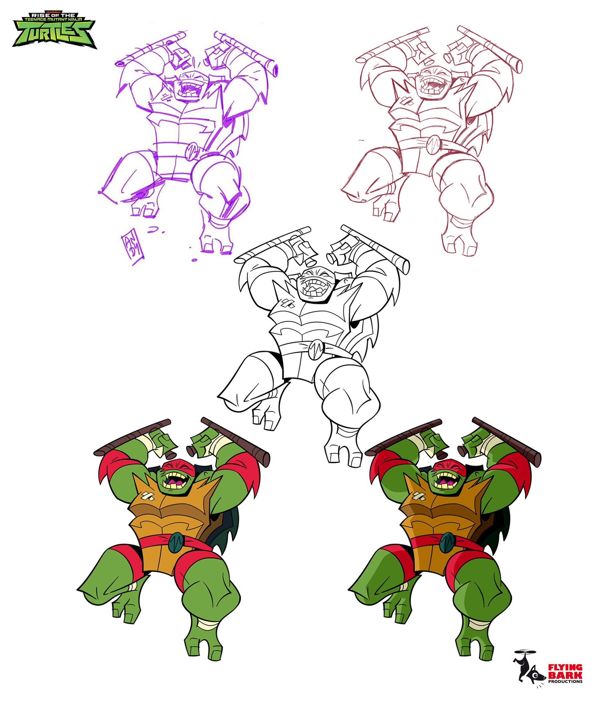Artstation 2d Character Layout For Rise Of The Teenage Mutant Ninja Turtles Carlos Perez