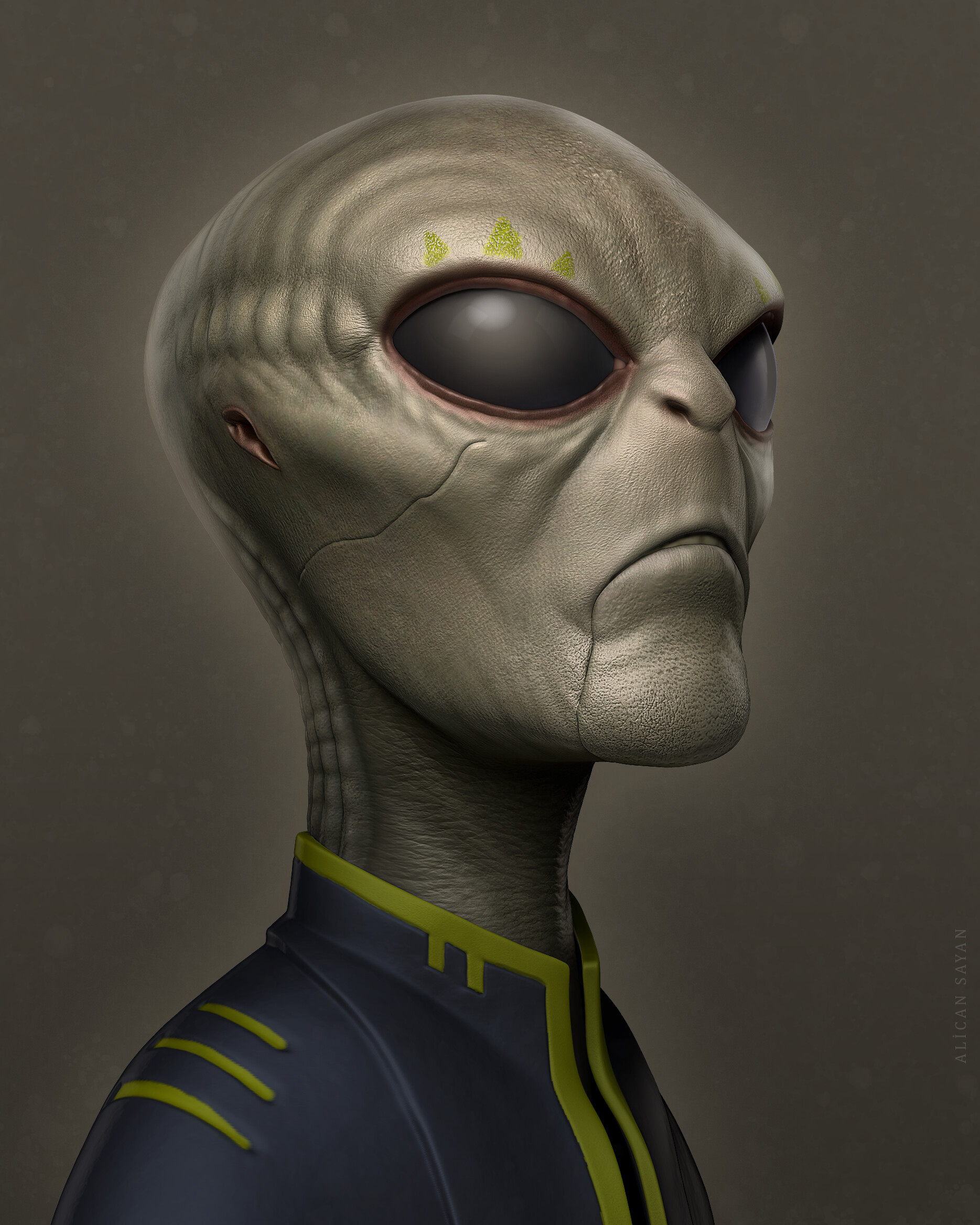 Alican Sayan Alien Potrait