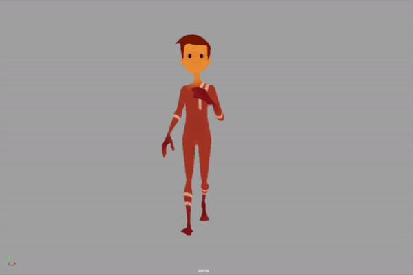 walk cycle animation front