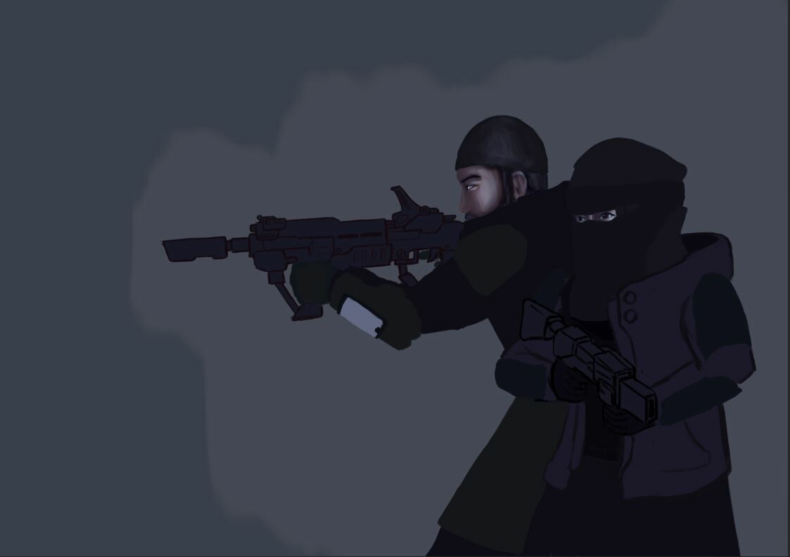 Overall positioning of the characters layed out.