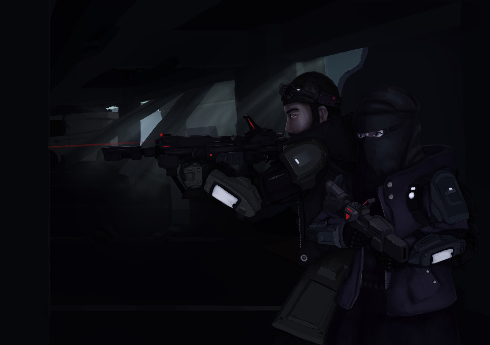 Shaded in the background.
