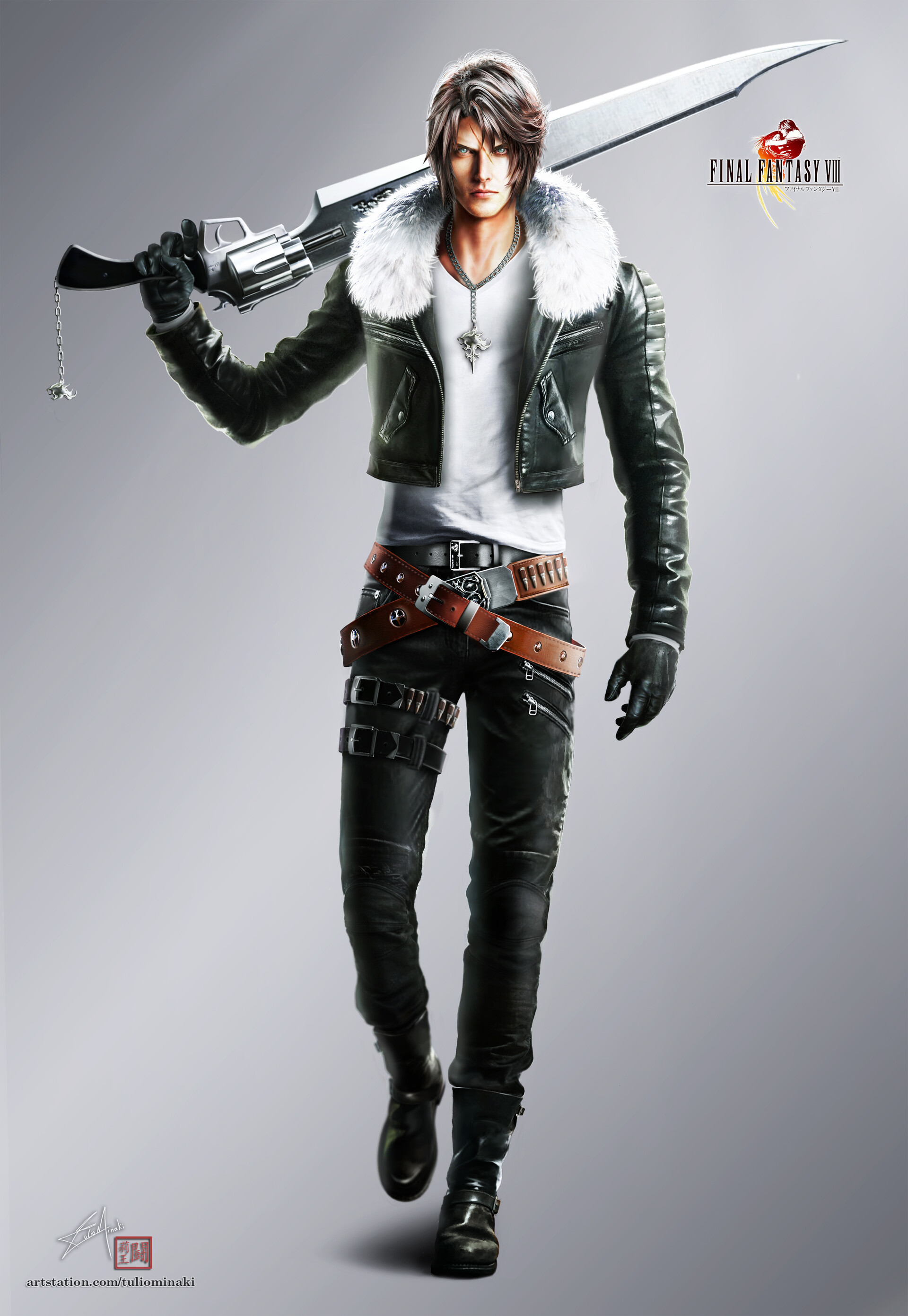 Artstation Final Fantasy Viii Squall Leonhart Tulio Minaki Artstation Final Fantasy Viii Squall Leonhart Tulio Minaki