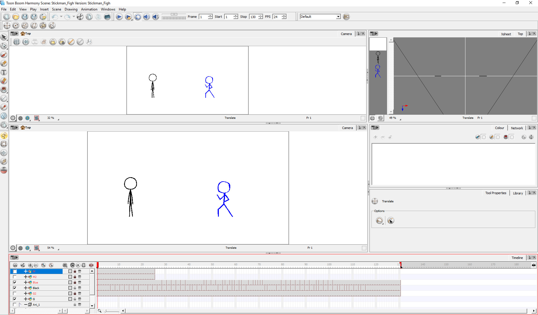 Roberto Linus - Simple and short stick figure fight animation