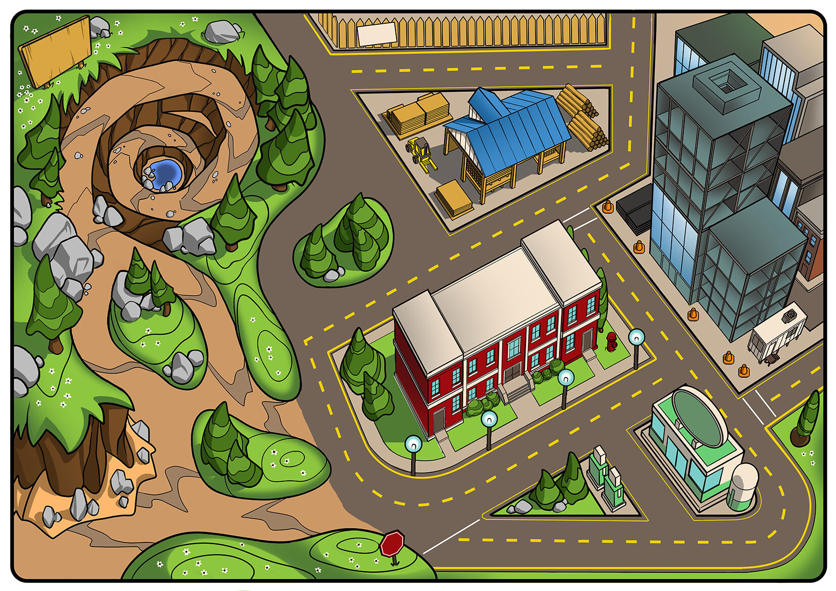 ArtStation Construction Play Rug Concepts